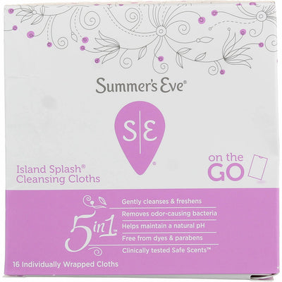 Summer's Eve Cleansing Cloths Island Splash, 16 Count (Pack Of 1)