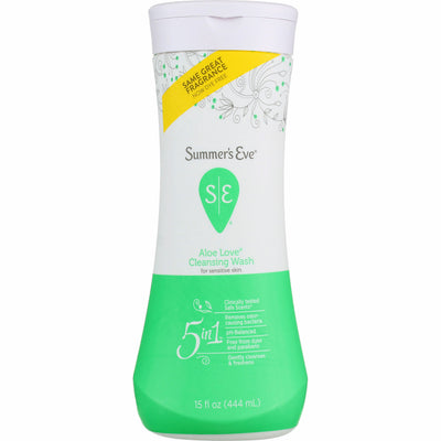 Summer's Eve Cleansing Wash Aloe Love, Sensitive Skin, 15 Ounces (Pack of 1)