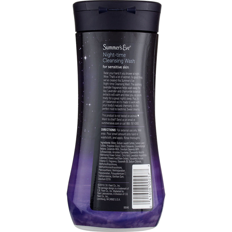 Summer\'s Eve Lavender – 1) oz Night-Time Cleansing of 12 Wash, Vitabox (Pack fl