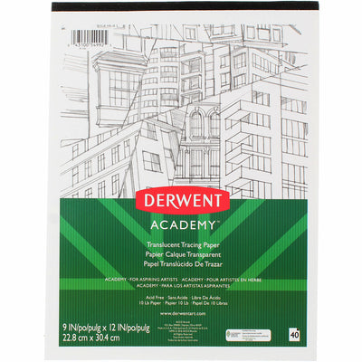 Derwent Academy Translucent Tracing Paper, 9in X 12in, 40 Sheets