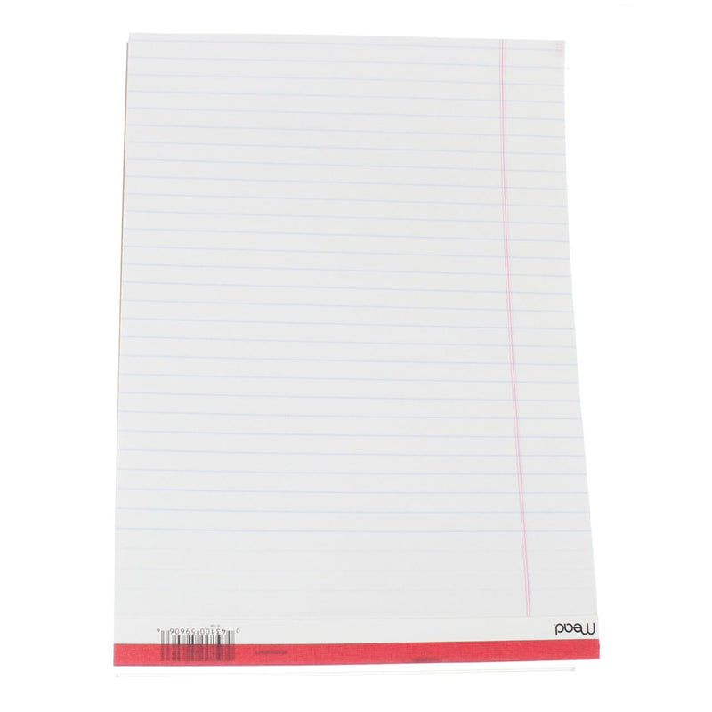 Mead Legal Pad, Wide Ruled, 8.5in X 11in, 50 Sheets, White