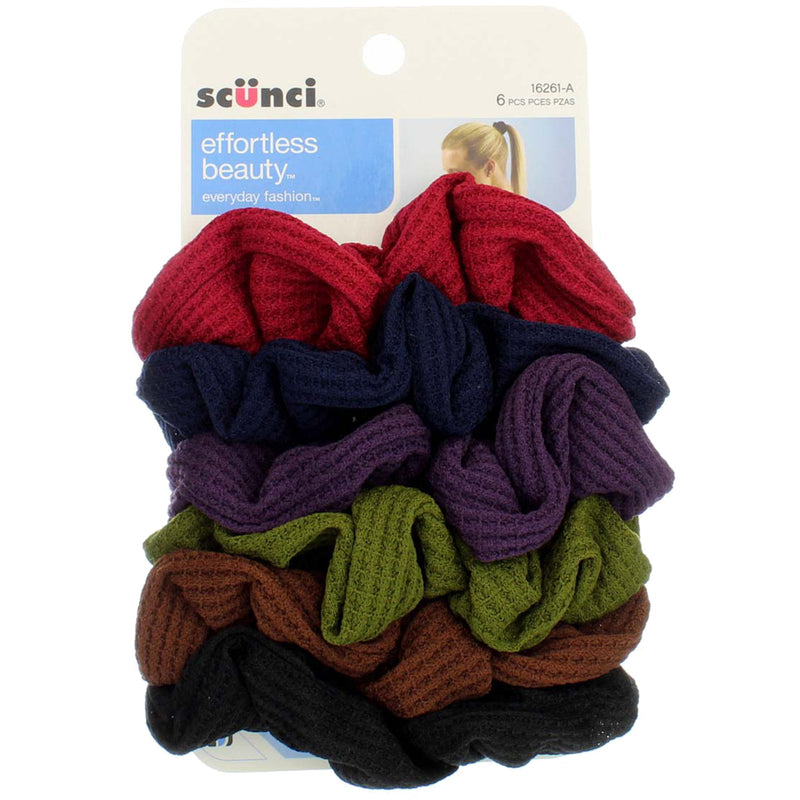 Scunci Effortless Beauty Everyday Hair Scrunchies, 6 Ct