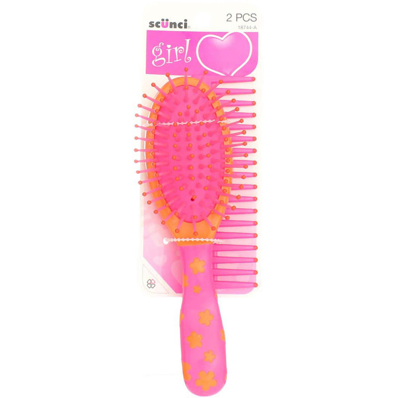 Scunci Girl Hair Brush Kit, 2 Ct