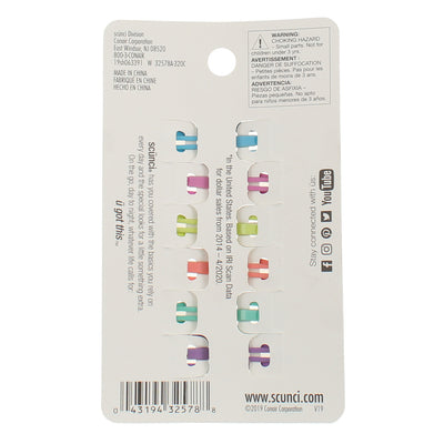 Scunci No Slip Grip Soft Touch Snap Clips, Assorted Colors, 6 Ct