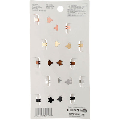 Scunci Real Style Snap Clips, Round, 10 Ct