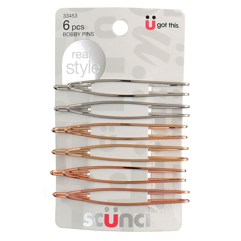 Scunci U Got This Real Style Bobby Pins, Assorted, 6 Ct