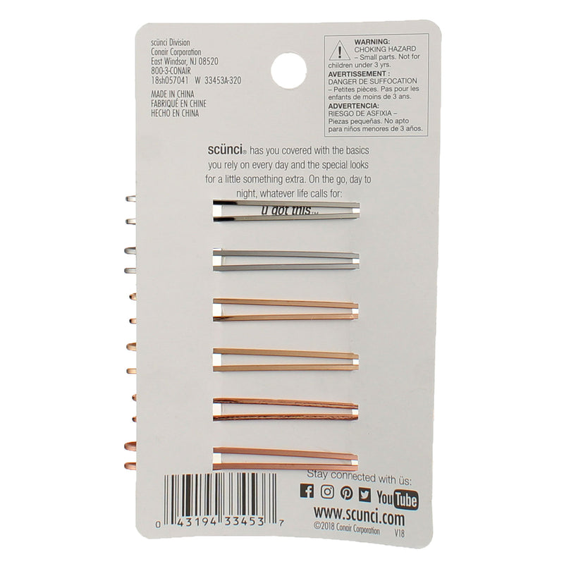 Scunci U Got This Real Style Bobby Pins, Assorted, 6 Ct
