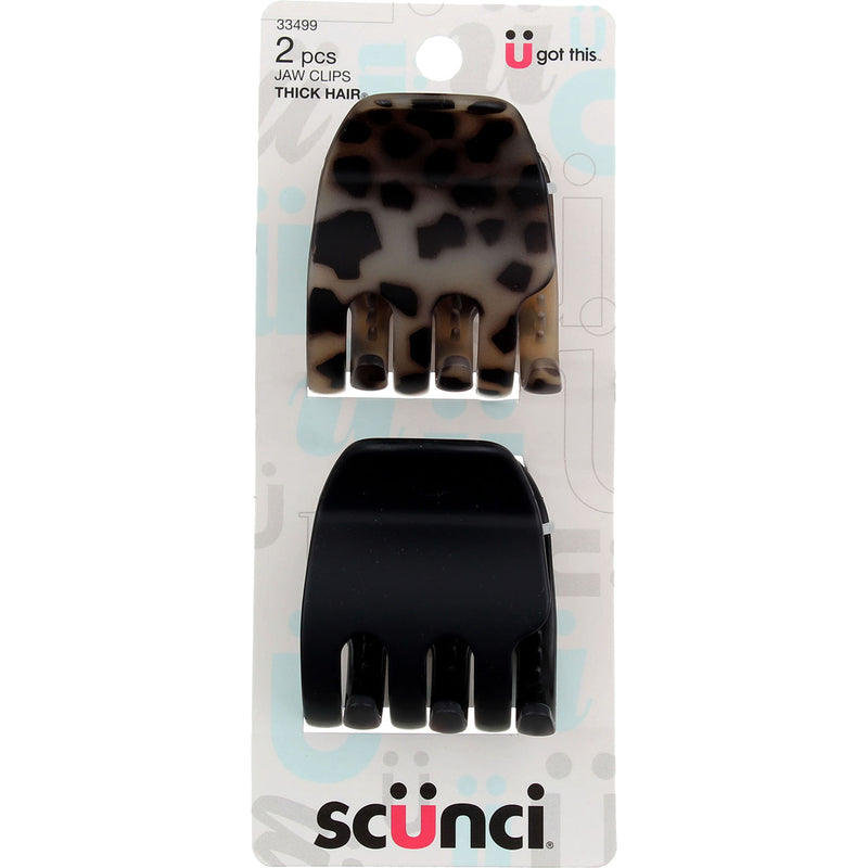 Scunci Thick Hair Thick Hair Jaw Clips, 2 Ct