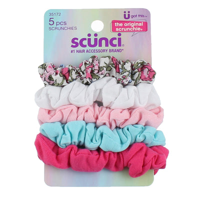 Scunci the original scrunchie The Original Hair Scrunchies, Assorted, 5 Ct