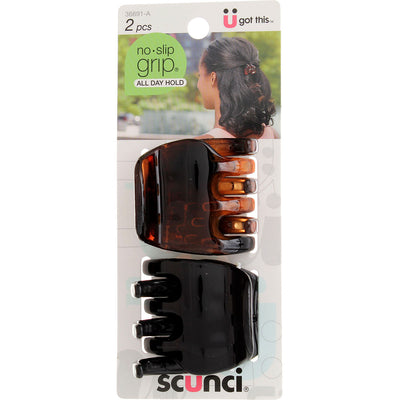 Scunci No Slip Grip All Day Hold Jaw Clips, 2 Ct