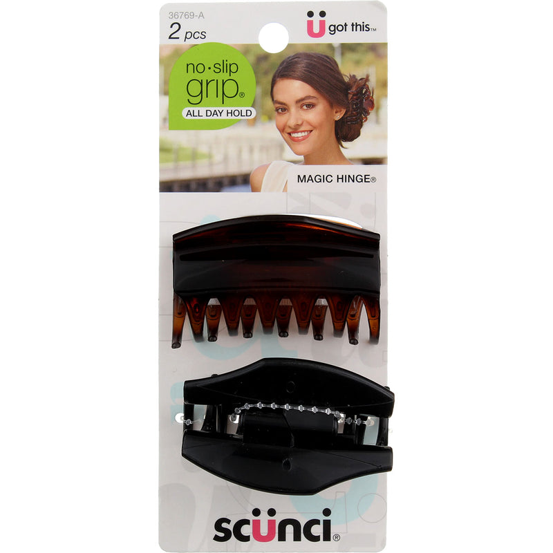 Scunci No Slip Grip All Day Hold Hair Clips, 2 Ct