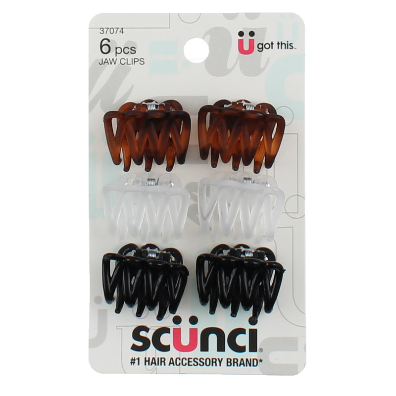 Scunci U Got This Jaw Clips, Assorted, 37074, 6 Ct