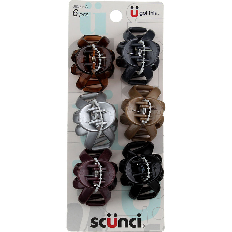 Scunci Claw Clips Hair Clips, 6 Ct