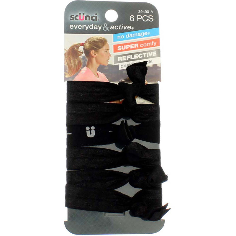 Scunci Everyday & Active Everyday & Active Ponytailers, 6 Ct