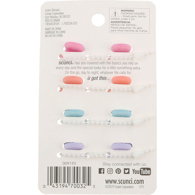Scunci Jaw Clips, 8 Ct