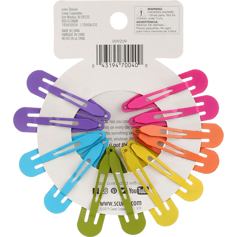 Scunci Snap Clips, 12 Ct