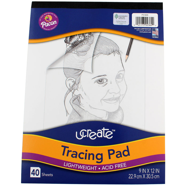 Pacon Ucreate Light Weight Tracing Pad, 40 Ct