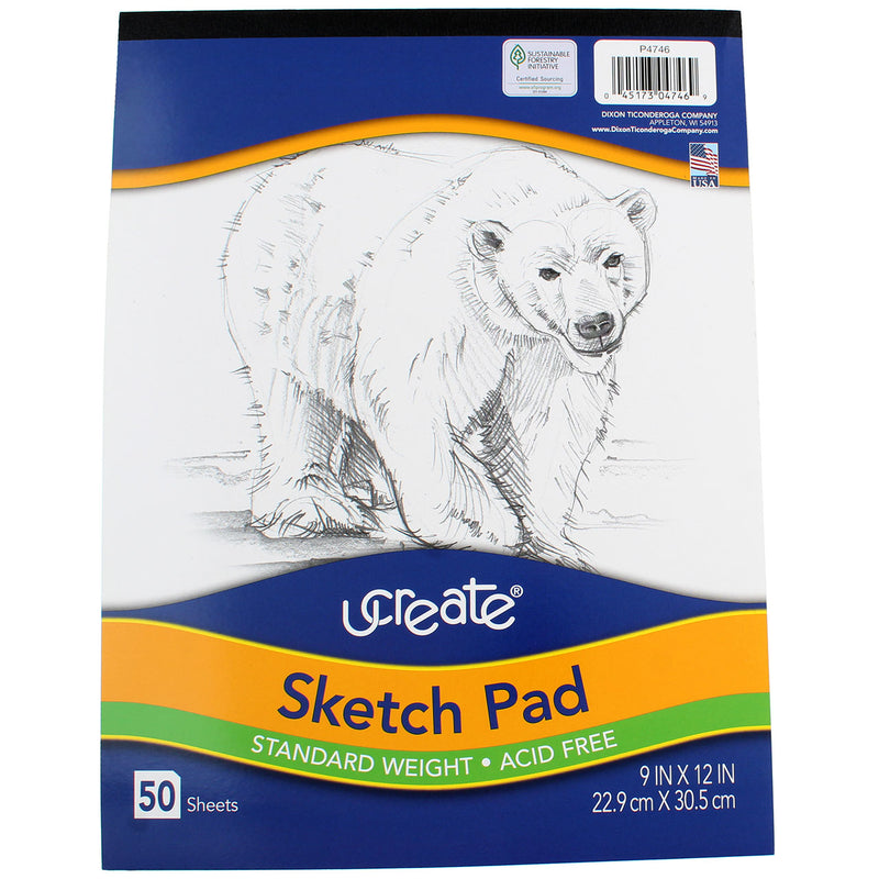 Pacon Ucreate Standard Weight Sketch Pad, 50 Ct