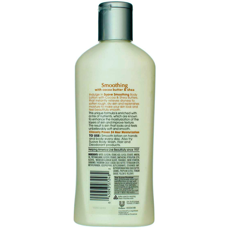Suave Skin Solutions Smoothing Body Lotion Cocoa Butter & Shea, 10 fl oz