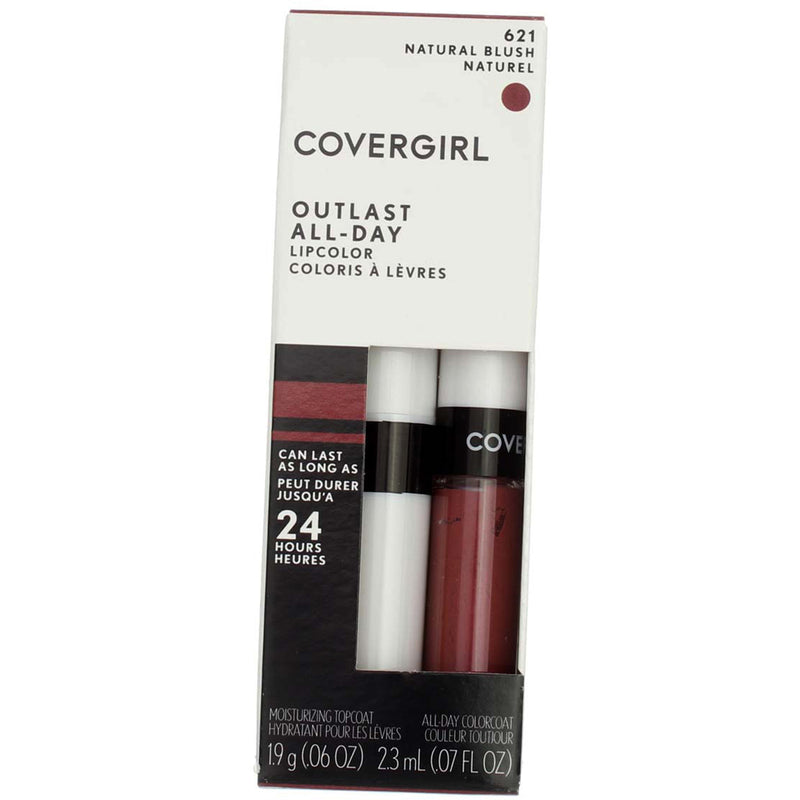 CoverGirl Outlast All-Day Lip Color, Natural Blush, 0.07 fl oz, 2 Ct