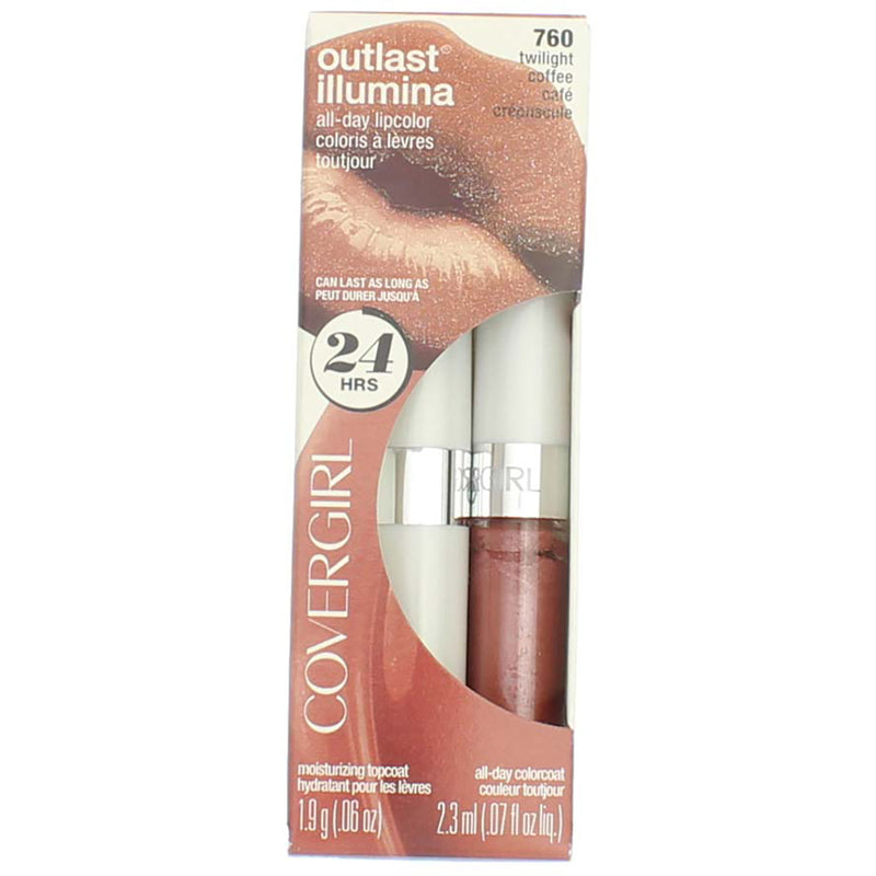 CoverGirl Outlast All-Day Lip Color, Twilight Coffee, 0.07 fl oz, 2 Ct
