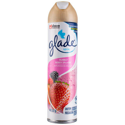Glade Aerosol Spray, Glade Air Freshener, Bubbly Berry Splash, 8 oz