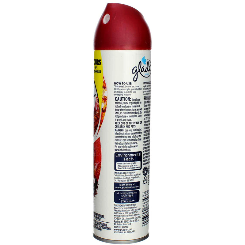 Glade Spray Aerosol, Apple Cinnamon, 8 oz