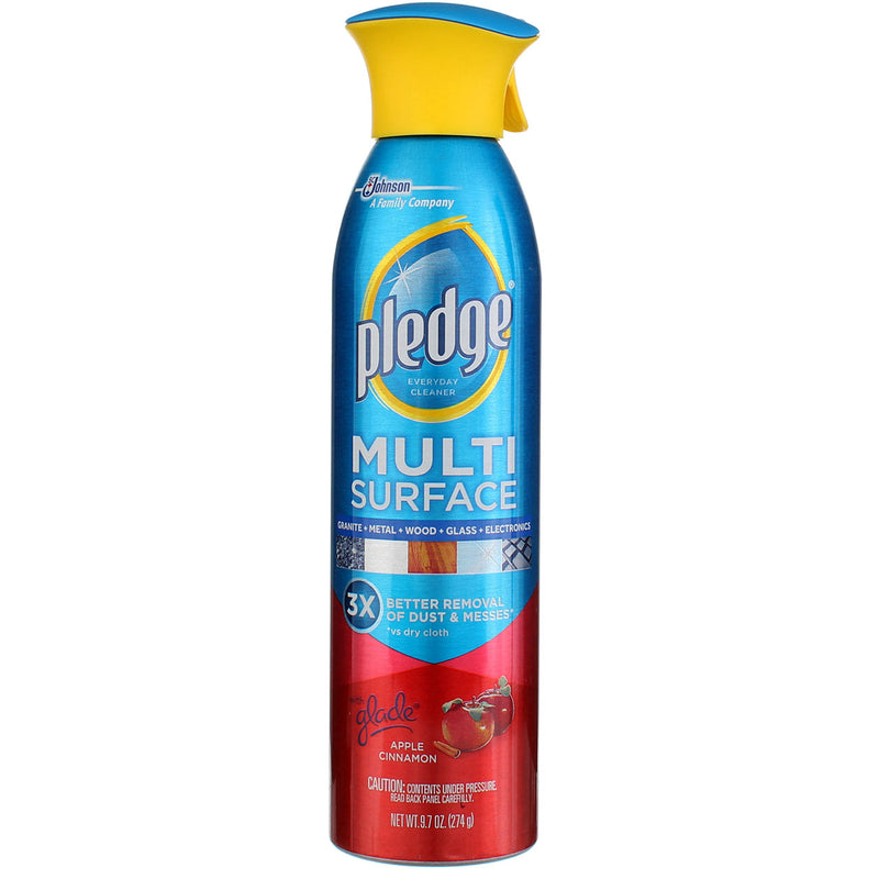 Pledge Multi-Surface Cleaner Spray, Apple Cinnamon, 9.7 oz