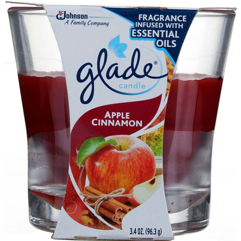 Glade Candle, Apple Cinnamon, 3.4 oz