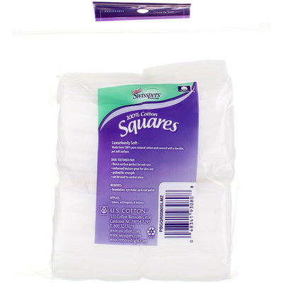 Swisspers Premium Cotton Squares, 80 Ct