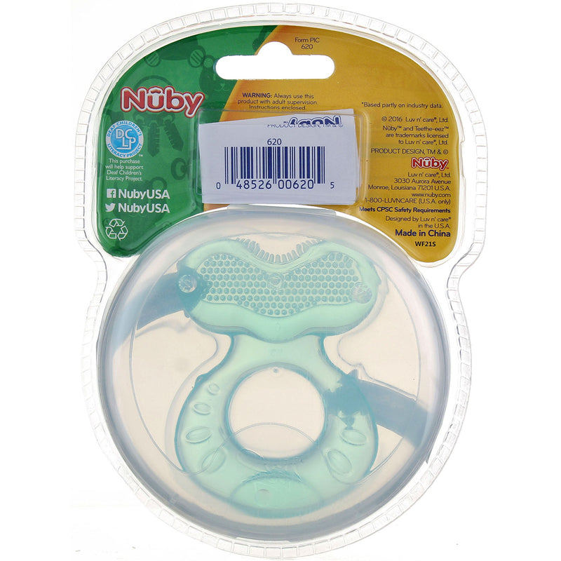 Nuby Teethe-Eez Soft Silicone Teether, 3m+, Assorted Colors
