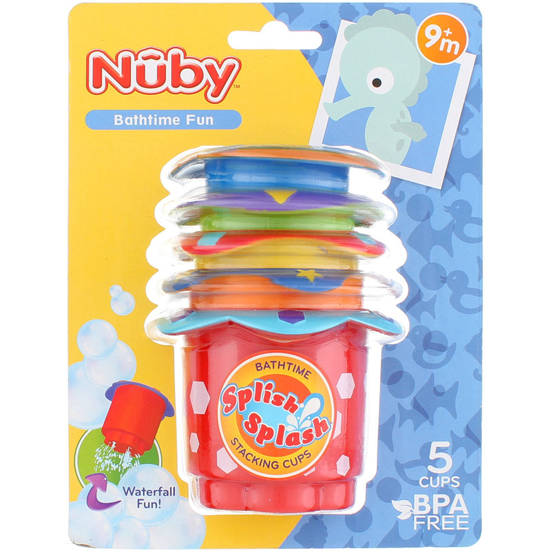 Nuby Splish Splash Stacking Cups, 9m+, 5 Ct