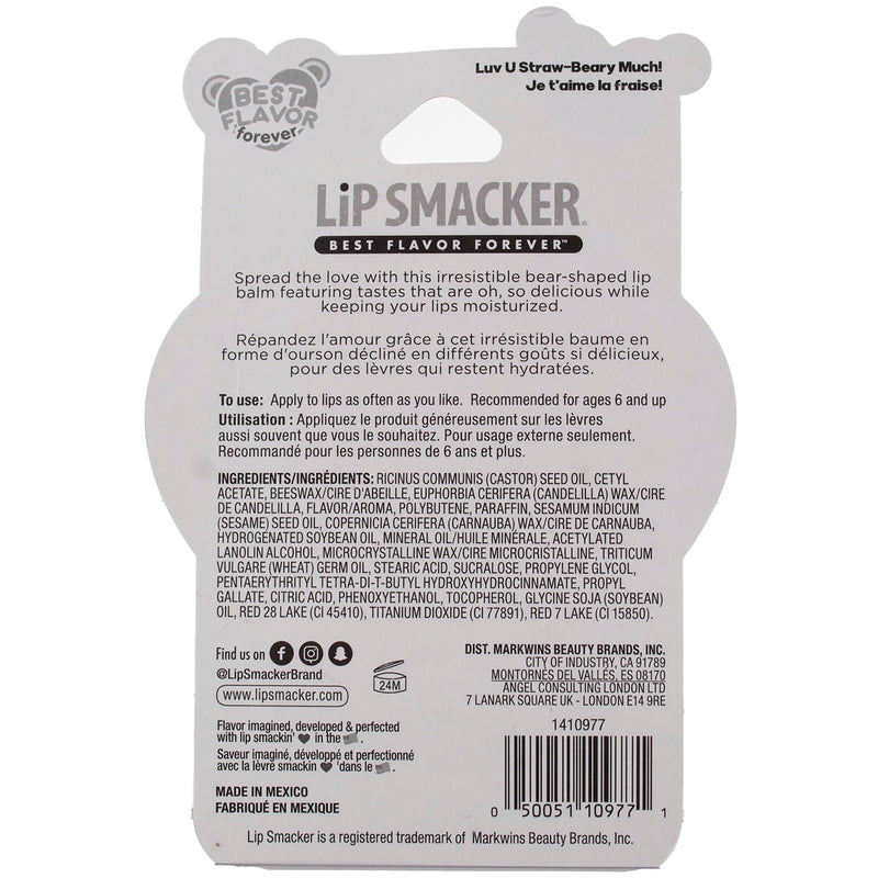 Lip Smacker Best Flavor Forever Lip Balm, Luv U Straw-Berry Much