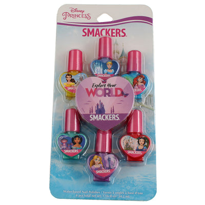 Lip Smacker Disney Princess Nail Polish, 6 Ct, Explore Your World, 0.19 fl oz