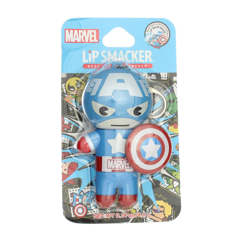 Lip Smacker Marvel Superhero Lip Balm, Captain America, 0.14 oz