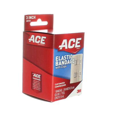 Ace Elastic Bandage with Clips, 3in