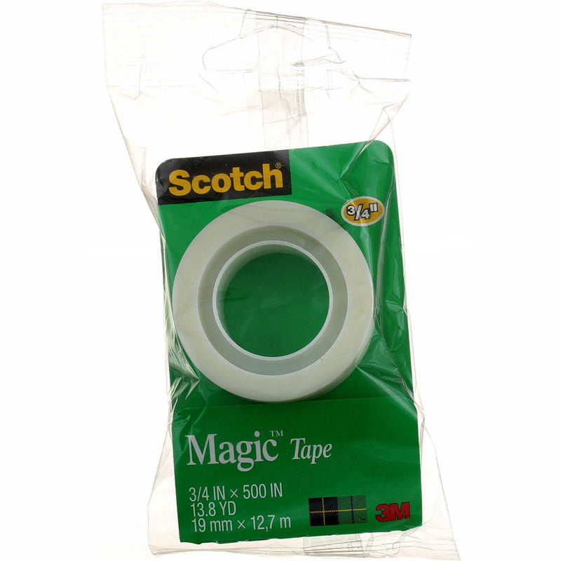 Scotch Magic Tape, Transparent, 0.75in X 500in