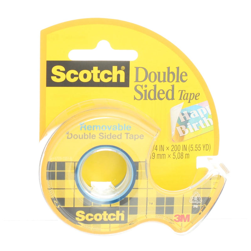 Scotch Double-Sided Tape, Removable, 0.75in X 200in