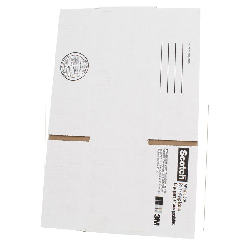 Scotch Mailing Box, White, 9.5in X 6in X 3.75in