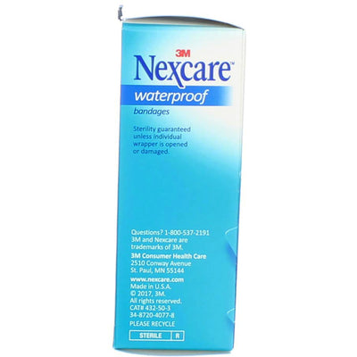 3M Nexcare Waterproof Bandages, 50 Ct
