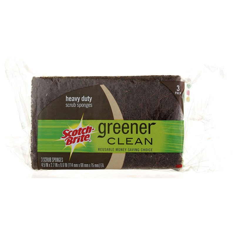 Scotch-Brite Greener Clean Heavy Duty Scrub Sponge, 3 Ct