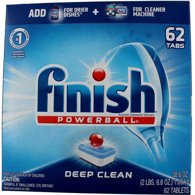 Finish Powerball Automatic Dishwasher Detergent Tablets, 62 Ct