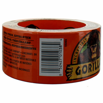 Gorilla Black 1.88 Inch X 10 Yard Duct Tape, Single Roll