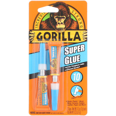 Gorilla Super Glue Tube, 0.11 oz, 2 Ct
