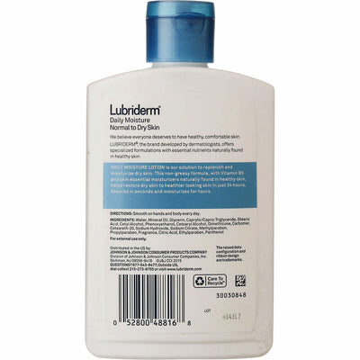 Lubriderm Daily Moisture Lotion Normal to Dry Skin, 6 Ounce