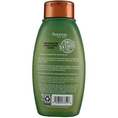 Aveeno Fresh Greens Blend Refresh And Thicken Shampoo, 12 fl oz
