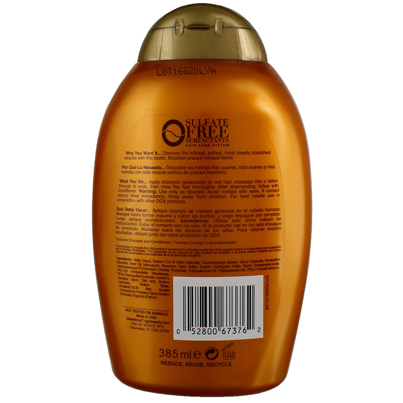 OGX Deeply Restoring + Pracaxi Recovery Oil Shampoo, 13 fl oz