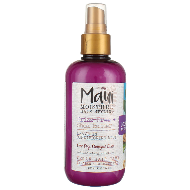 Maui Moisture Frizz Free + Shea Butter Hair Styling Leave-In Conditioning Mist, 8 fl oz