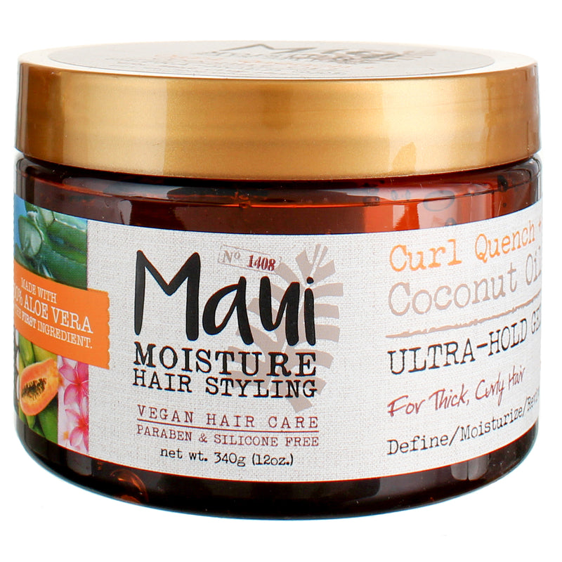 Maui Moisture Curl Quench Ultra Hold Hair Gel, 12 oz