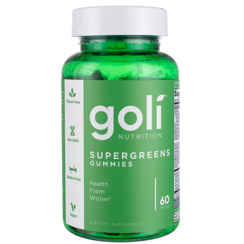 (Super Savings Bundle!) Goli Nutrition Supergreens Gummies, Probiotic, 60 Ct (5 pack)